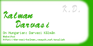 kalman darvasi business card